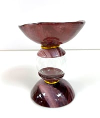 Set of glass 3 stands with bowls - صورة 5