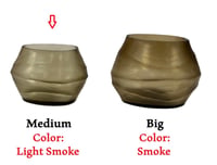 T-Light oval medium holder, light smoke color - صورة 10
