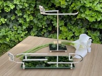 Set of flowers rect tray with towel stand - صورة 6