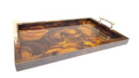 Medium Brwon Tray with Bamboo Handles - Image 9
