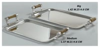 Medium rect tray with bamboo handles - Image 7