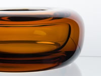  Luxury Gold/Brown Murano Crystal Big Bowl with Decorative Snail Silver Plated - صورة 5