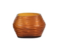 T-Light oval medium holder, amber color - صورة 2