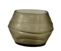 T-Light oval medium holder, light smoke color - صورة 2
