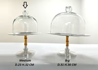 Medium Cake Bamboo Stand + Plain Lid - صورة 7