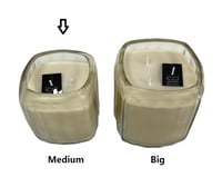 Scented candle medium square rounded vase - صورة 9