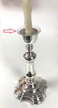 Small Glass Rings Holder Set For Drop Candles, Can attache on the Candlestick - صورة 7