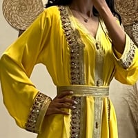 Moroccan Kafttan - Yellow - صورة 2