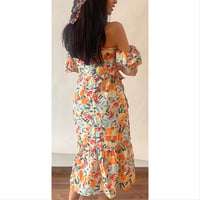 Off Shoulder Midi Dress 🧡💛 - صورة 2