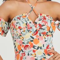 Off Shoulder Midi Dress 🧡💛 - صورة 3