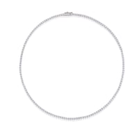 عقد تنس مويسانيت | فضة 925 | 3mm | طول 15 إنش - Image 1