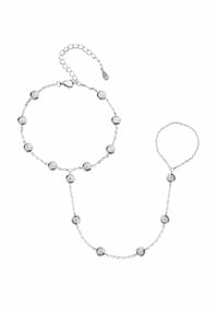سوار كف مويسانيت Hand Chain | فضة 925 | 1.4 قيراط | ذهب أبيض - Image 1