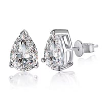 حلق مويسانيت كمثري 💎 - Image 1