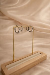 Mini Elegance – حلق هوب مويسانيت 3 مم - Image 4