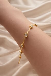  أسوارة هالة مويسانيت ذهبية | فضة 925 | Elite JW - Image 2