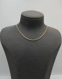 عقد تنس مويسانيت ذهبي | 3mm D/VVS1 | فضة 925 - Image 2