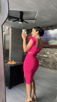 طقم تنورة للركبة من قطعتين - تسليم فوري - صورة 3