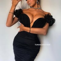 فستان للركبة مكشوف الأكتاف  - صورة 2