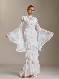 فستان بأكمام طويلة طويل - صورة 2