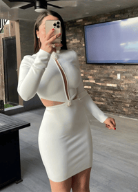 فستان بأكمام طويلة مشد قصير - صورة 2