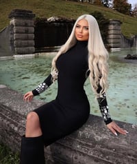 فستان بأكمام طويلة مشد للركبة - صورة 2