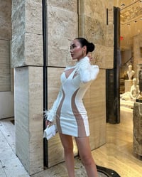 فستان بأكمام طويلة مشد قصير - صورة 3