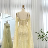 فستان بأكمام طويلة سهرة طويل - صورة 6