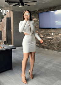 فستان بأكمام طويلة مشد قصير - صورة 1