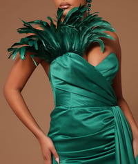 فستان بلا أكمام ستان قصير - صورة 3