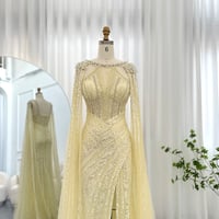فستان بأكمام طويلة سهرة طويل - صورة 2