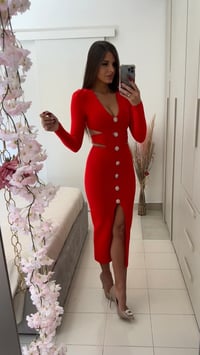 فستان بأكمام طويلة للركبة - صورة 2