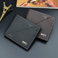 الرجال قصيرة Bifold فو الجلود Masculina Billetera الائتمان محفظة حمل بطاقات التعريف الشخصية محفظة مخلب الصلبة Hombre الأعمال ضئيلة - صورة 5