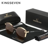 نظارات شمسية مستقطبة على شكل عين القطة من KINGSEVEN للسيدات الفاخرة للقيادة على شكل فراشة للرجال بإطار كبير UV400 - Image 5