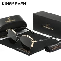 نظارات شمسية مستقطبة على شكل عين القطة من KINGSEVEN للسيدات الفاخرة للقيادة على شكل فراشة للرجال بإطار كبير UV400 - Image 4