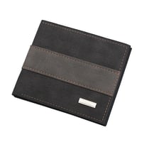 الرجال محفظة المرقعة بولي Leather الجلود حامل بطاقة صغيرة قصيرة محافظ رجل محفظة حافظة بطاقات عادية القياسية المحفظة - Image 1