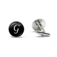 الرجال A-Z الموضة واحدة الأبجدية أزرار أكمام فضية اللون رسالة زر الكفة للذكور Gentleman قميص الزفاف الكفة الروابط هدايا - Image 2