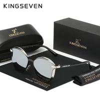 نظارات شمسية مستقطبة على شكل عين القطة من KINGSEVEN للسيدات الفاخرة للقيادة على شكل فراشة للرجال بإطار كبير UV400 - Image 6