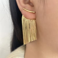 أقراط السلسلة الذهبية - Image 5