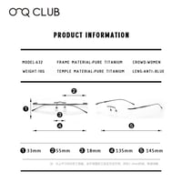 O-Q CLUB خفيفة للغاية التيتانيوم إطارات نظارات القراءة الرجال موضة بسيطة بدون شفة قصر النظر نظارات مخصصة النظارات الطبية - صورة 4