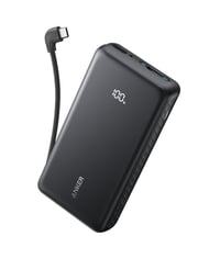 باور بانك 10 الف بقوة 22.5 واط بكيبل تايب سي ومدخل pd ومدخل usb من انكر  - صورة 1