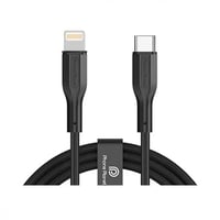 كيبل usb الي ايفون  قماش 1.2 M لون اسود من Phone planet - صورة 1