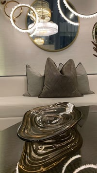 صحن بني زجاج كبير - صورة 2