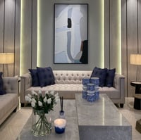 كنب كتان ازرار بيج - صورة 2