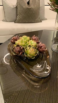 صحن بني زجاج كبير - صورة 3