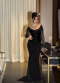 فستان اسود ناعم - Image 2