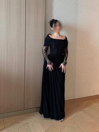 فستان سهرة كورسيه أسود بالدانتيل - صورة 6