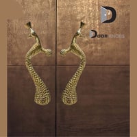 مسكات ابواب خارجي نحاس لون ذهبي PVD  - صورة 1