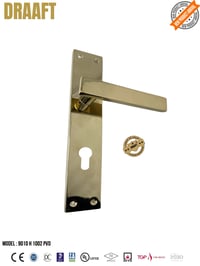 مسكات مقابض ابواب زنك 9010H1002 ذهبي DRAAFT - صورة 1
