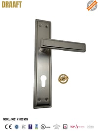 مسكات مقابض ابواب زنك 9011H1003 فضي DRAAFT - صورة 1