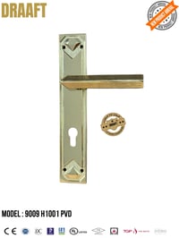 مقابض ابواب زنك 9009H1001 ذهبي DRAAFT - صورة 1